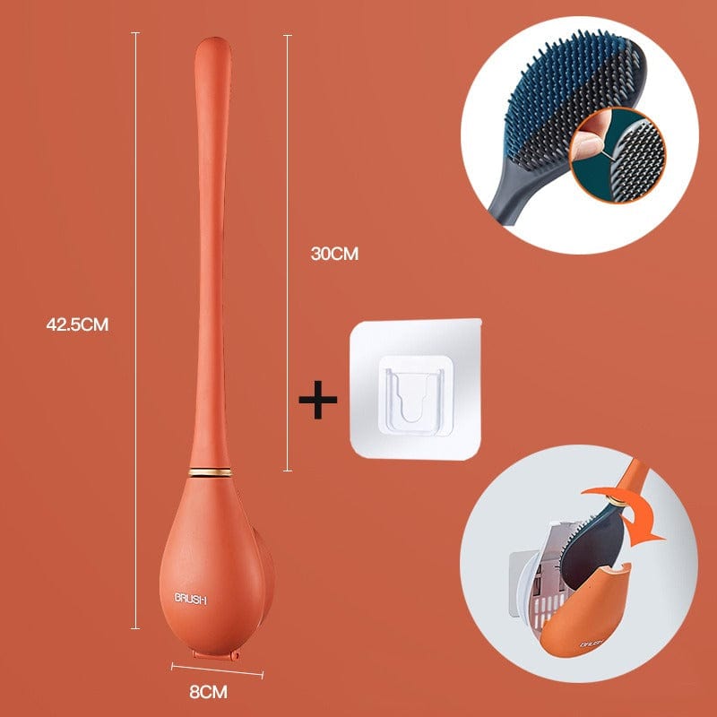 BowLift | Hygienic Silicone Toilet Brush with Wall Holder and Quick-Drying Design