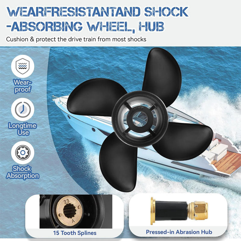 BowLift | 14x19 Pitch Upgrade OEM Marine Propeller For Mercruiser Alpha One And Mercury Outboard Motors 135-300 Hp, 48-8M0084495, 4 Blades