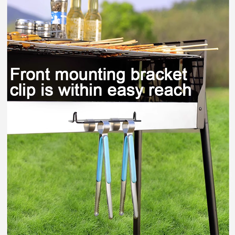 BowLift | Three-speed temperature-adjustable windproof grill German craft barbecue rack outdoor stainless steel folding carbon grill portable assembly courtyard barbecue rack