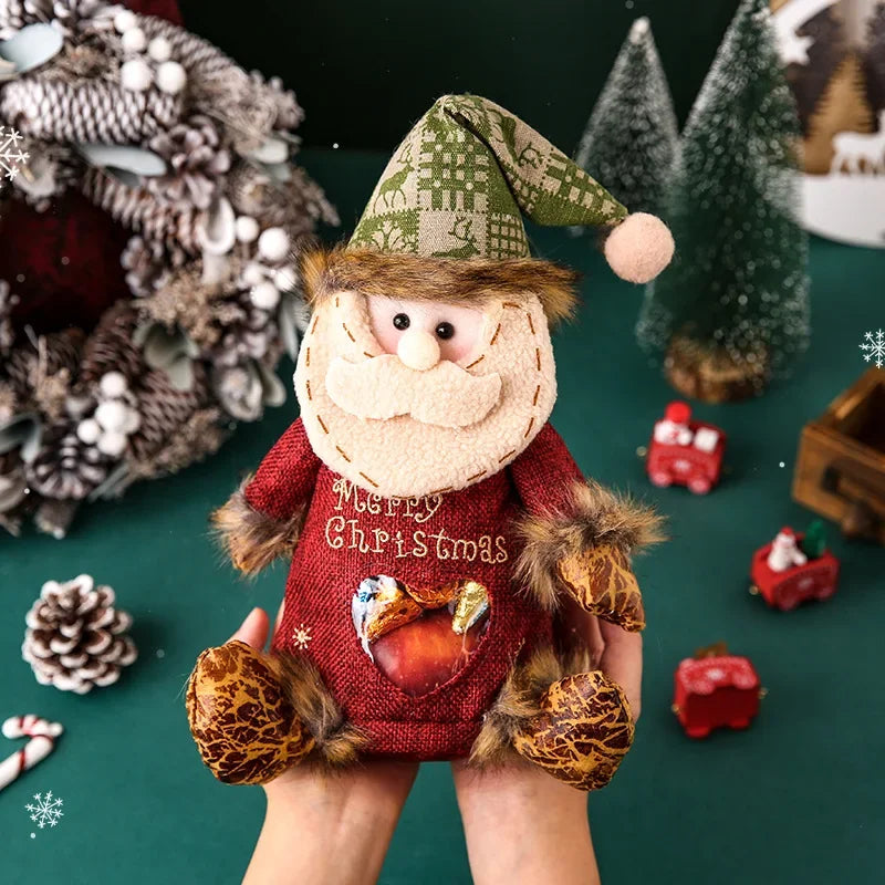 BowLift | Christmas Gift Bags | Santa & Snowman Design | Reusable Holiday Packaging | Cloth & Linen