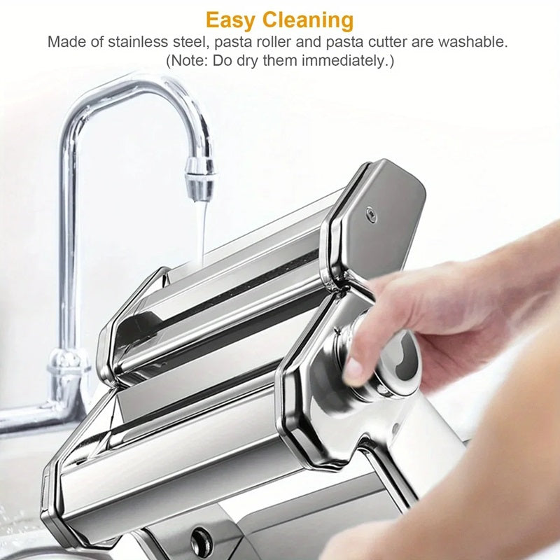 BowLift | Compact Stainless Steel Pasta Maker with 6 Adjustable Thickness Levels