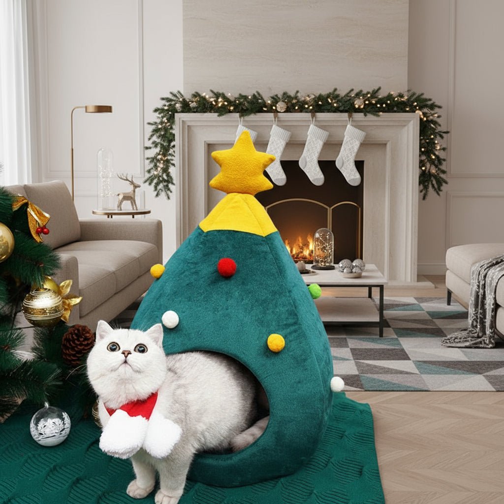 BowLift | Christmas Tree Cat Bed for a Cozy Winter Experience