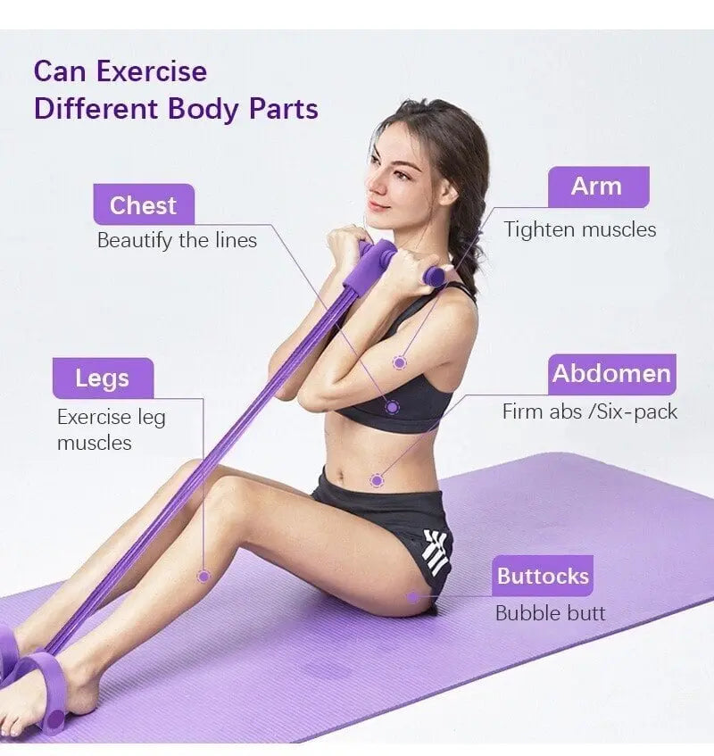 BowLift | Pedal-Fitness band with ankle pull – Full body training anytime & anywhere