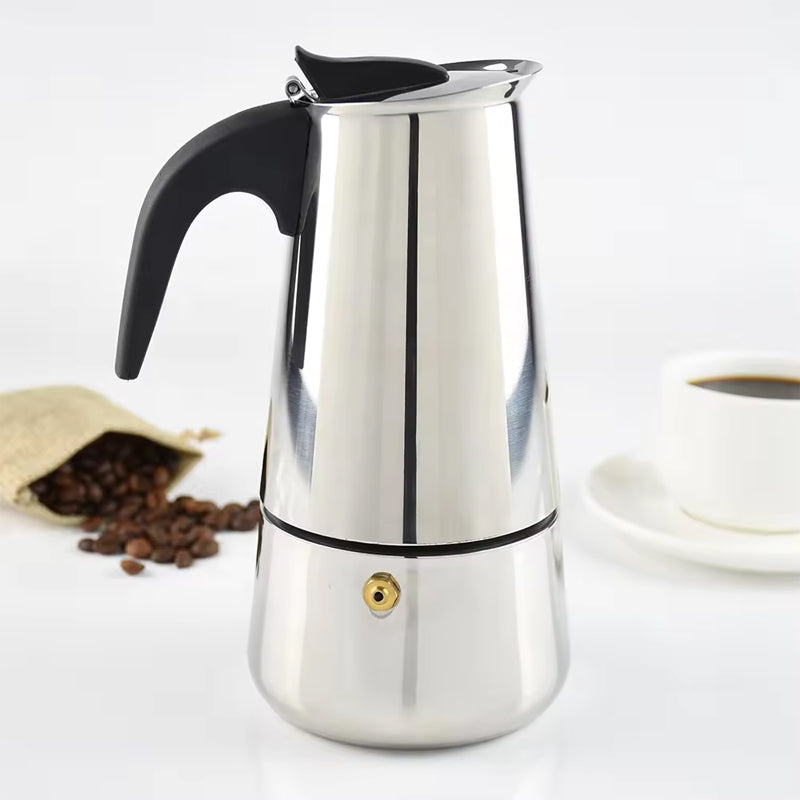 BowLift | Stainless Steel Coffee Pot Household Moka Pot Italian Electric Stove Coffee Brewing Hand Brewing Utensils