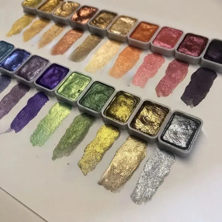 BowLift | Pearl powder pigment 60 colors | Shimmering watercolor colors
