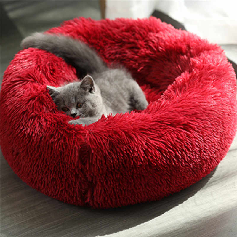 BowLift | PawNest Calming Donut Cat Bed | Round Plush Nest | Stress-Reducing & Cozy | Perfect for Cats & Small Dogs