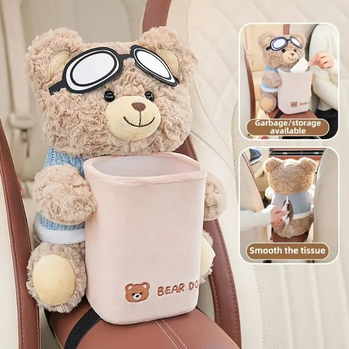 BowLift | Plush Handkerchief Dispenser for Car – Soft Car Organizer