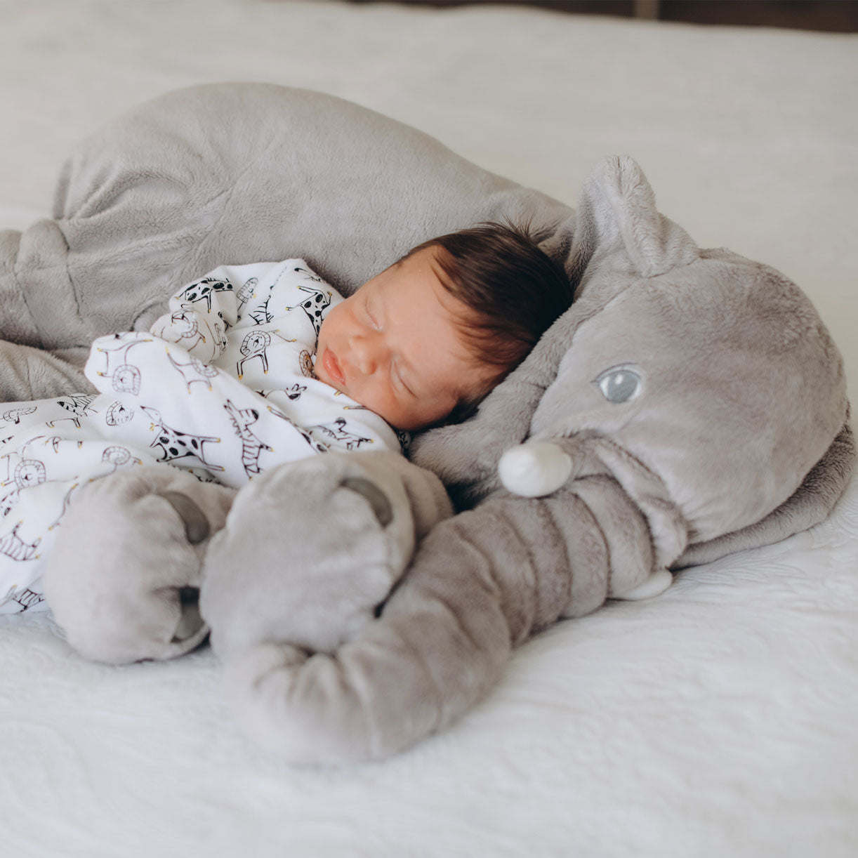 BowLift | Plush Elephant Cushion – Super Soft Comfort for Babies and Toddlers, Available in 40cm and 60cm Sizes