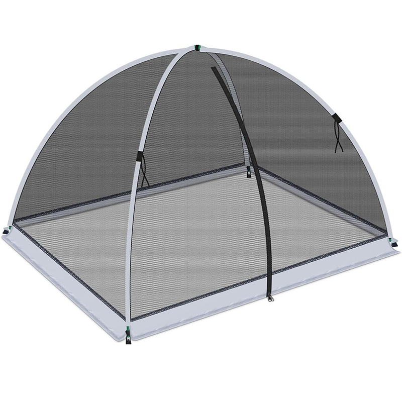 BowLift | 13*17ft Pond Pool Cover Dome, Garden Mesh Net with Ropes, Stakes and Fiberglass Poles, Garden Cover Protective Tent Dome for Protecting Vegetables Fruit Trees from Birds Squirrels