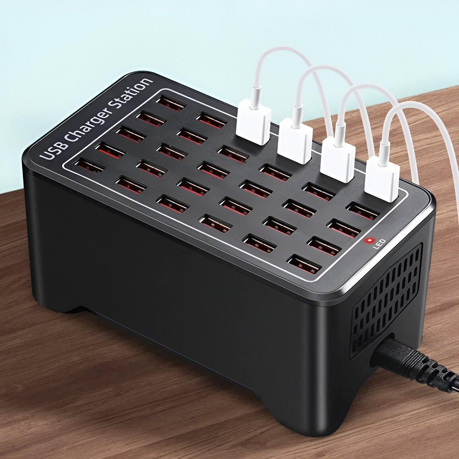 BowLift | PowerPort Pro – Universal Multi-USB Charging Station with 30 Ports (150W Output)