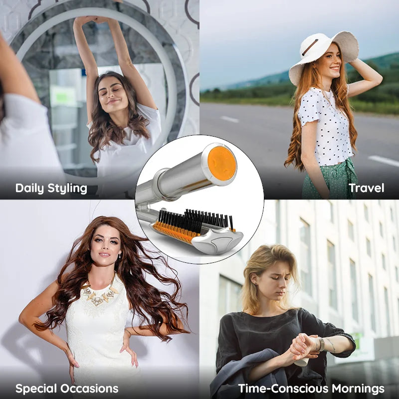 BowLift | Professional 2 in 1 Rotating Iron Hair Brush