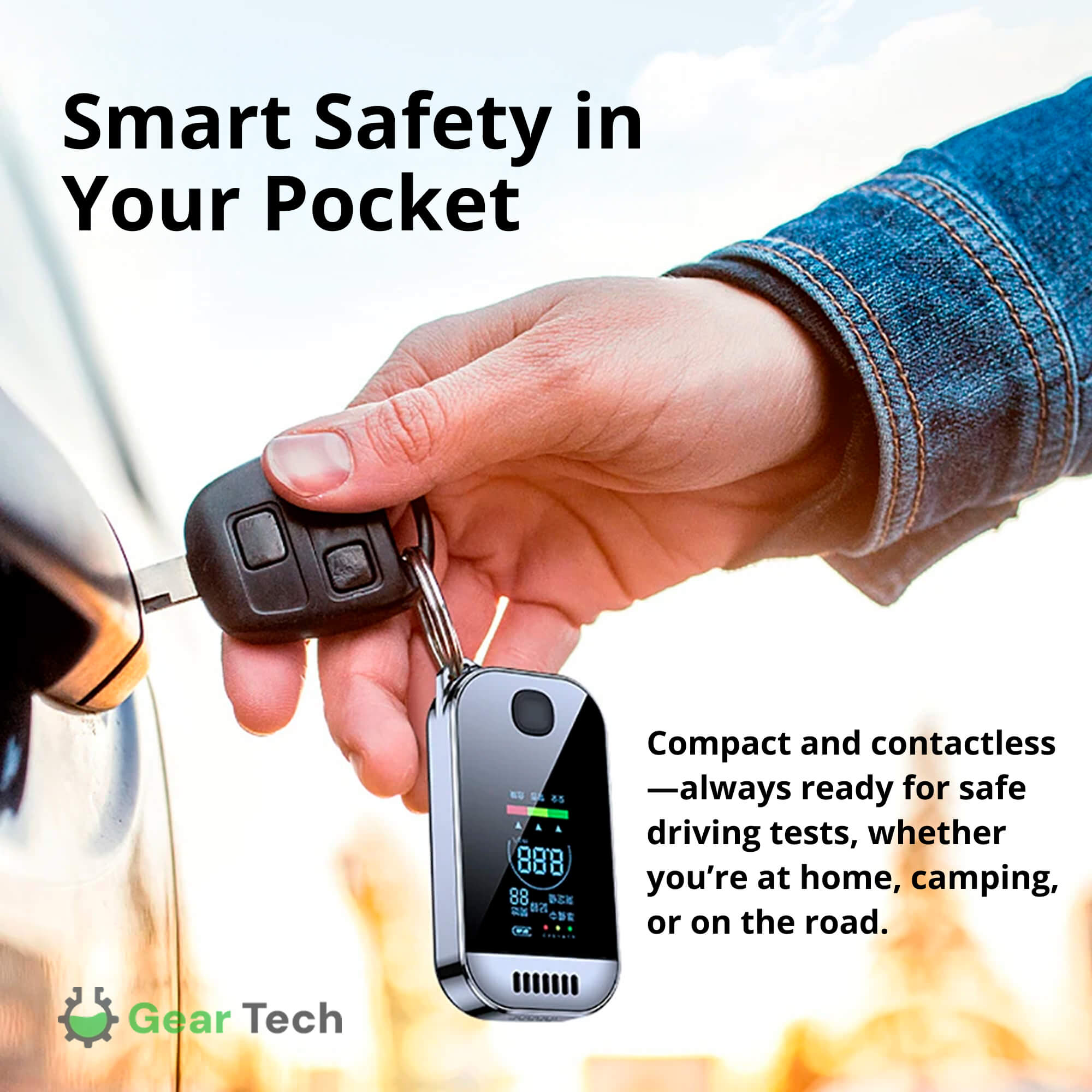 BowLift | Professional Breathalyzer Alcohol Meter | High-Precision, Contactless Design & Ideal for Home, Camping, or Safe Driving