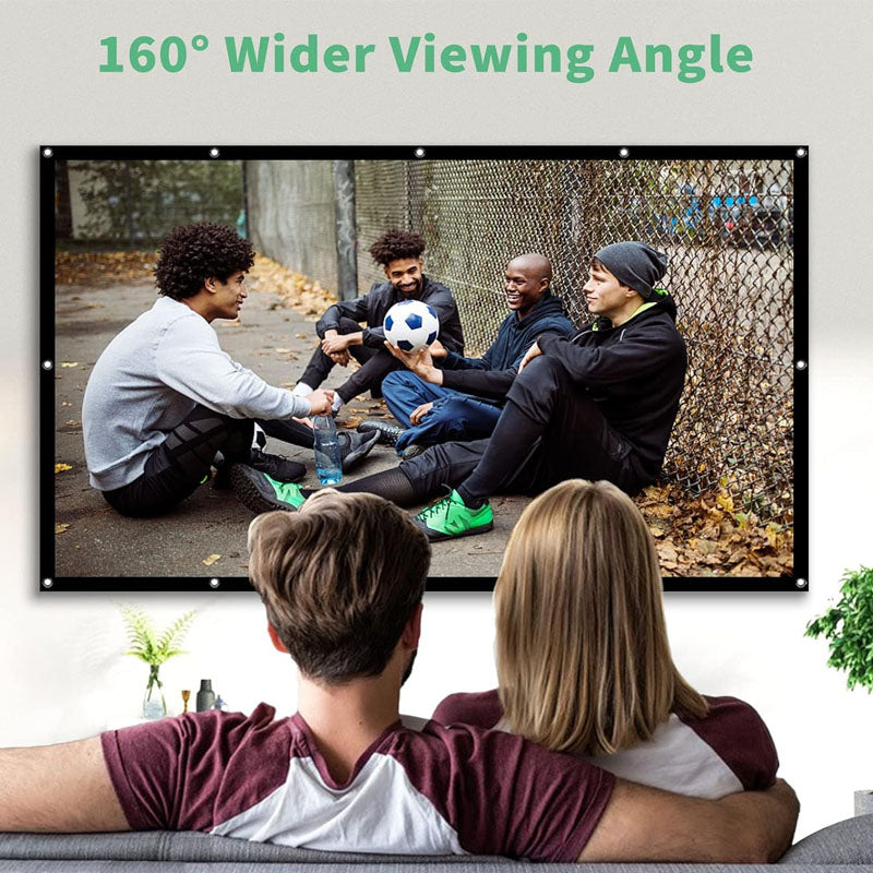 BowLift | 100 inch Projector Screen 16:9 HD Foldable and Portable Anti-Crease  Indoor Outdoor Projection Double Sided Video Projector Screen