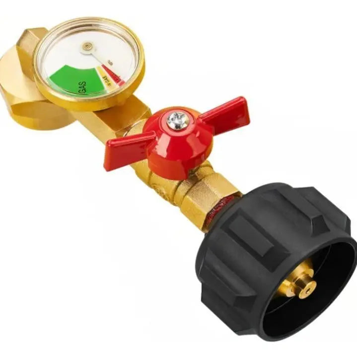 BowLift | Propane injection shop adapter – Brass tank gauge with safety valve