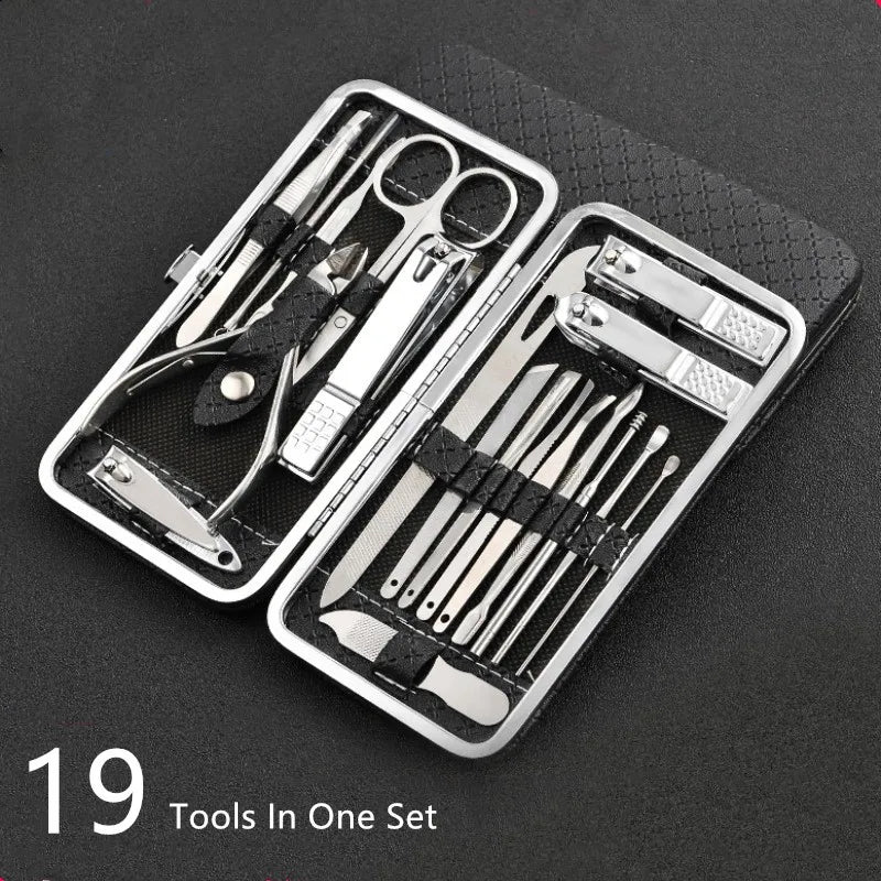 BowLift | LuxeTools 19-Piece Professional Stainless Steel Manicure & Pedicure Set