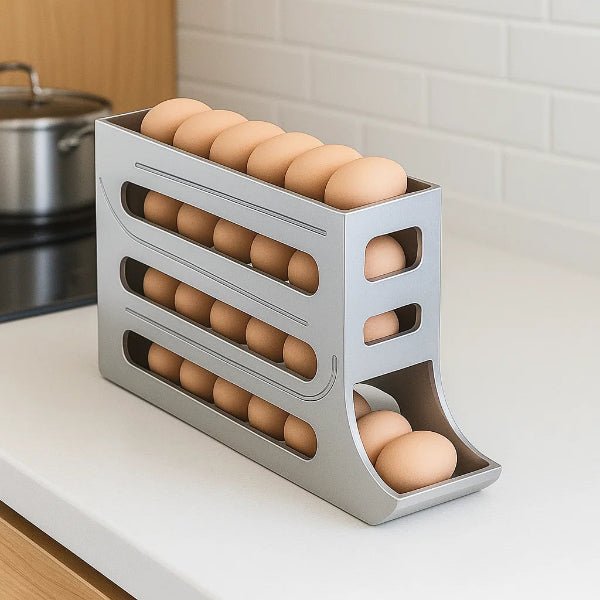BowLift | Egg storage box with large capacity and roll design for 30 eggs
