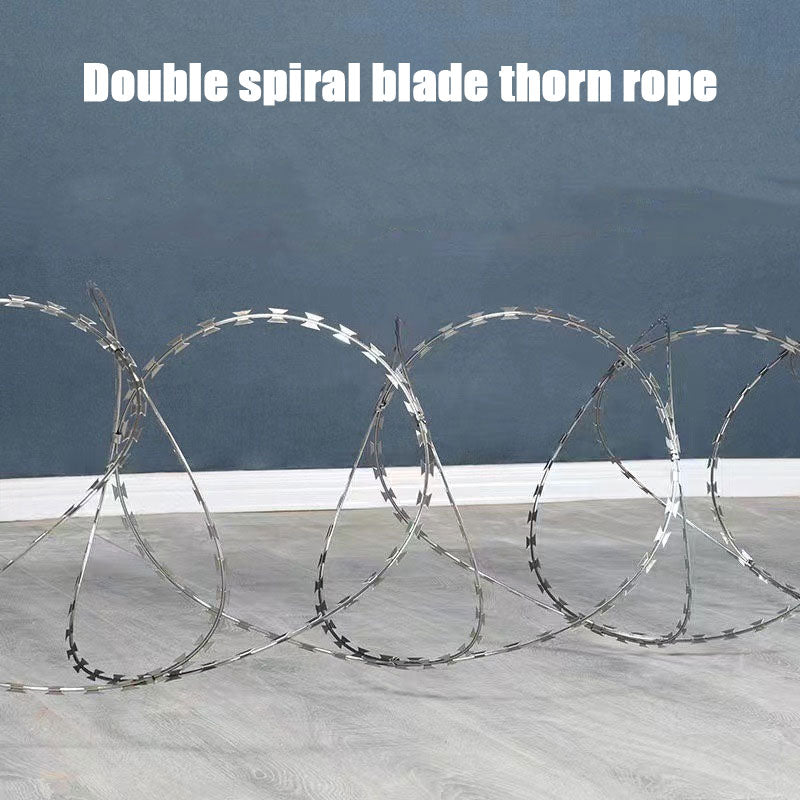 BowLift | Stainless Steel Blade Barbed Rope, Fence Anti-Theft Anti-Climbing Thorns Anti-Theft Thorns