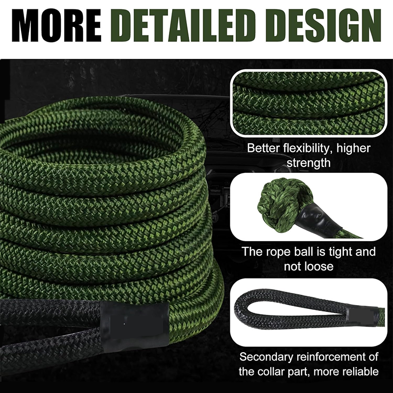 BowLift | 1″x30' Kinetic Recovery Rope , Kinetic energy recovery rope