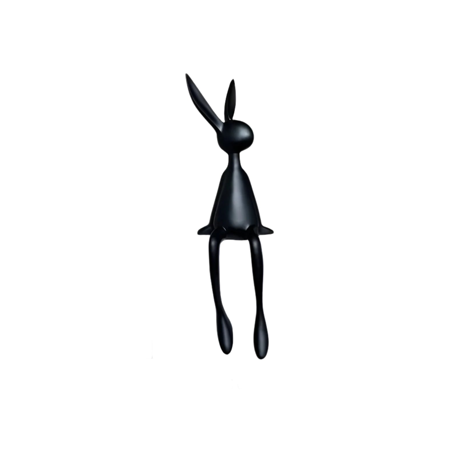 BowLift | ResinLux | Modern Resin Easter Bunny – Black, White, or Blue Sitting Rabbit Decoration