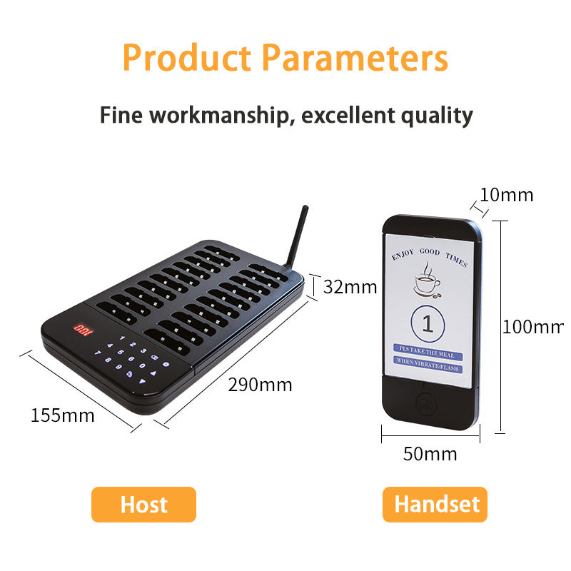 BowLift | Wireless Meal Pickup Device, Vibration Meal Pickup Device, Restaurant Milk Tea Shop Queue Calling Device, Meal Pickup Device