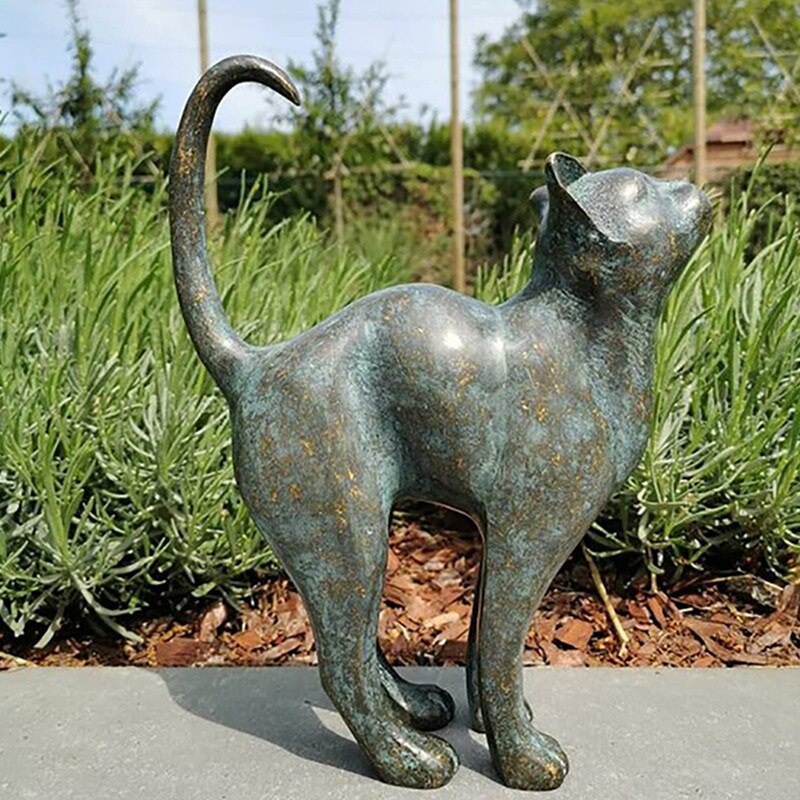 BowLift | Enchanting Garden Cat Statues - Purr-fect Resin Decoration