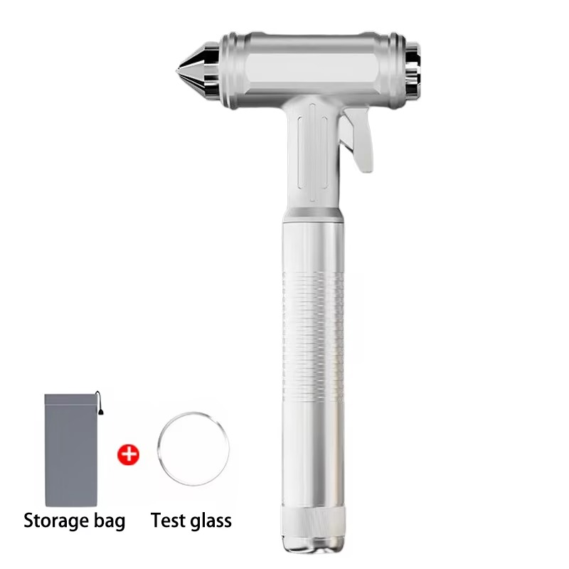 BowLift | All-Metal Car Safety Window Hammer - Emergency Glass Breaker & Seat Belt Cutter