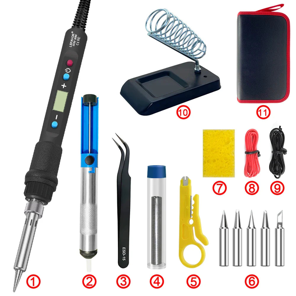 BowLift | Digital Display 80W Soldering Iron Set with Adjustable Temperature – Fusion