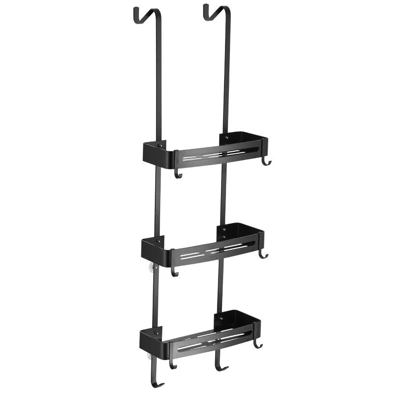BowLift | Sleek Shower Nail-Free Dual Layer Organizer Rack
