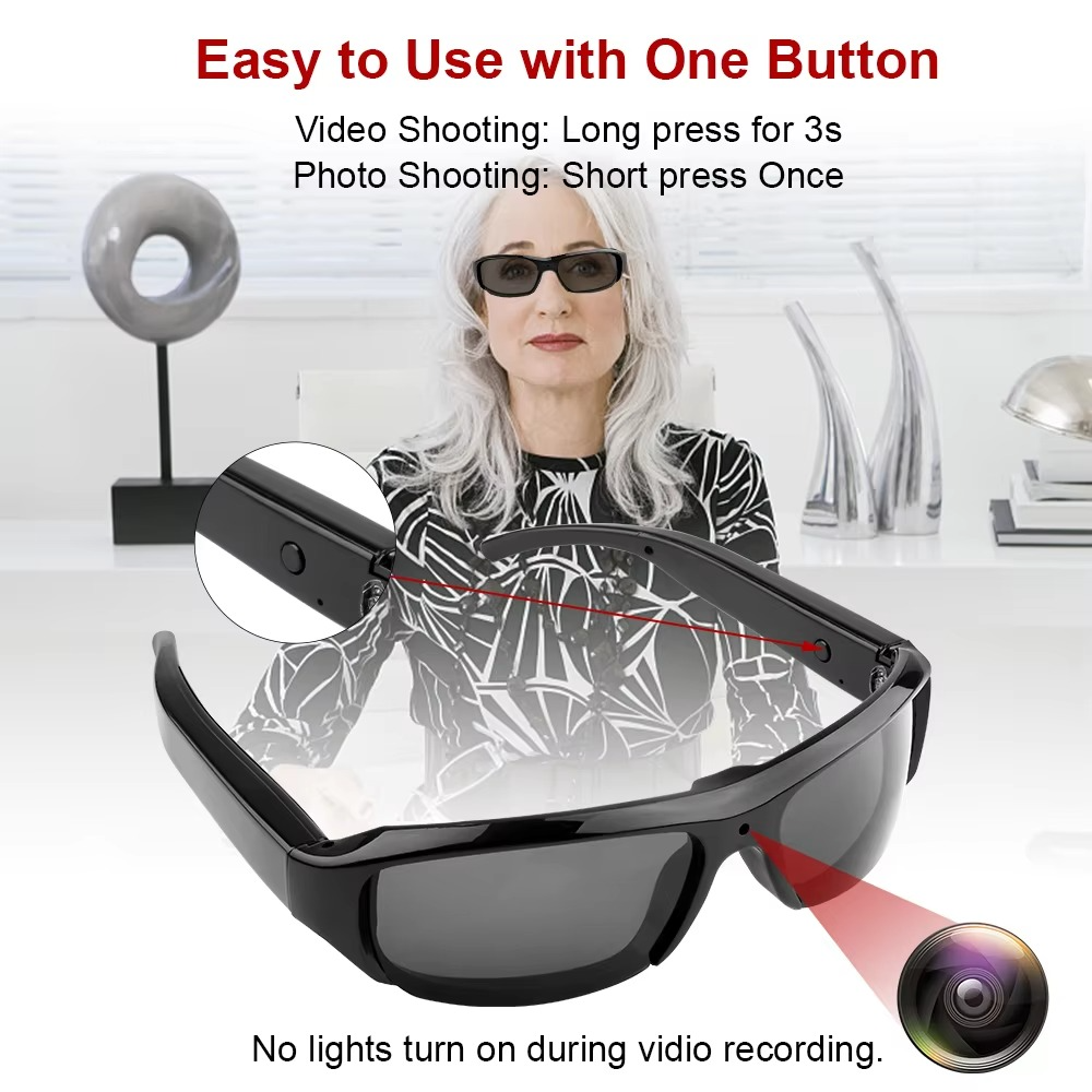 BowLift | 1080P HD Wearable Sunglasses Camera with Video Recorder for Outdoor Surveillance