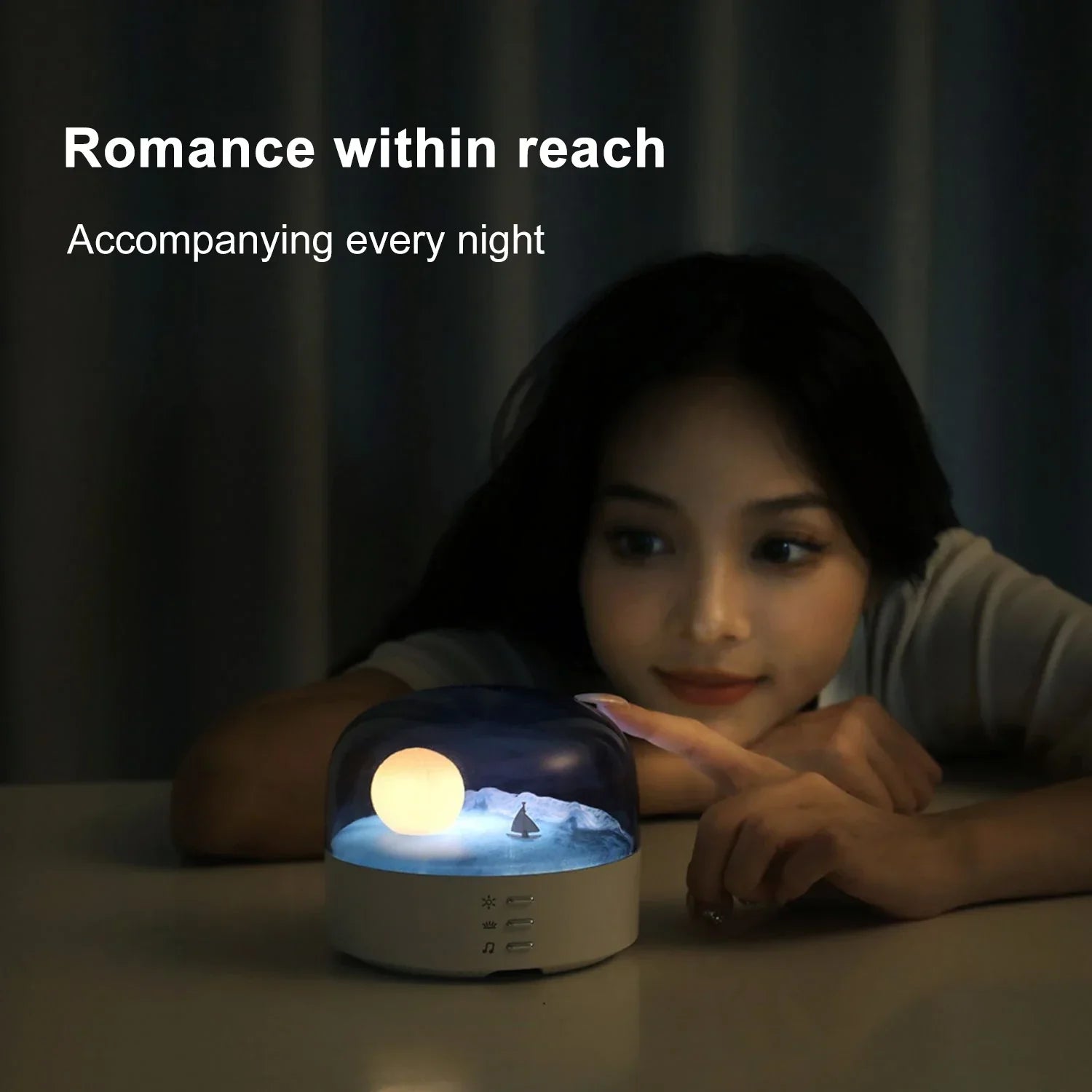 BowLift | 3D Mysterious Moon LED Night Light Speaker