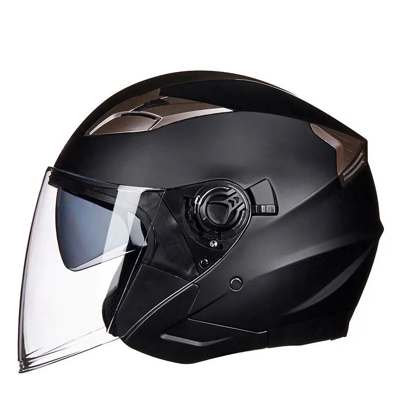 BowLift | Half Face Motorcycle Helmet with Double Lens & DOT Safety – RoadGuard