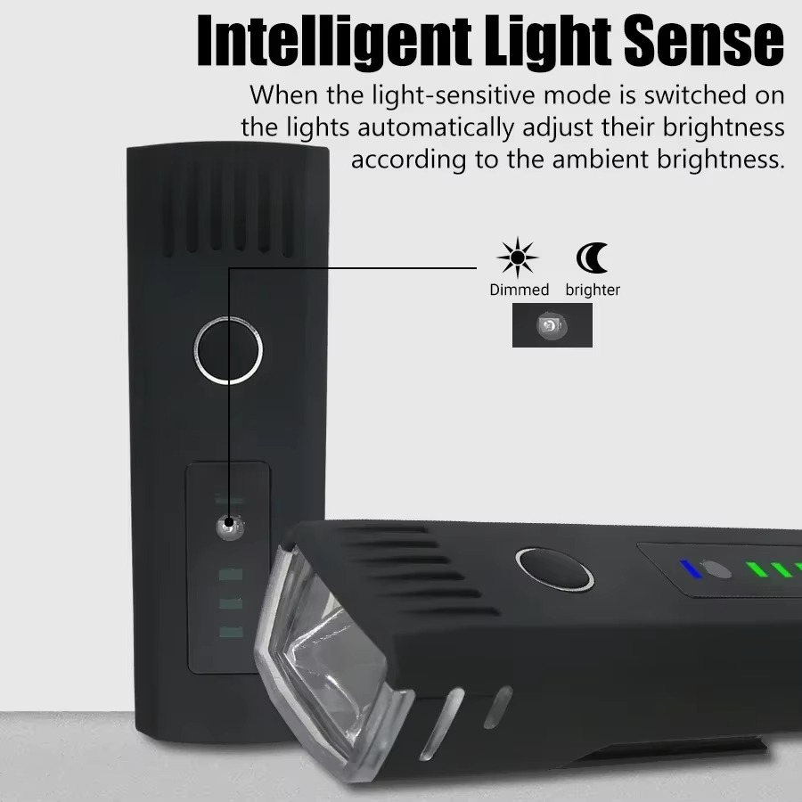 BowLift | USB Rechargeable Bike Front and Rear Light Set with LED Headlamp for Night Cycling