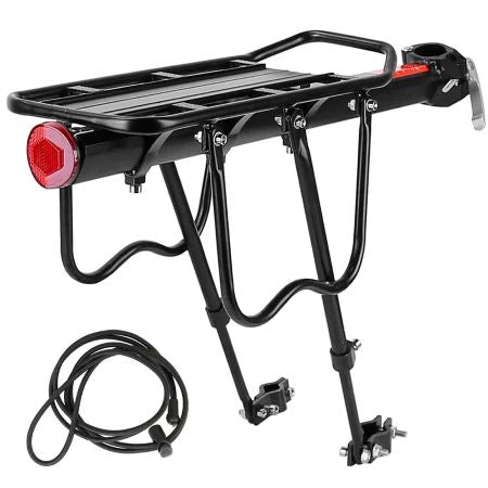BowLift | Quick-Release Aluminum Bike Rear Rack with Reflective Plate