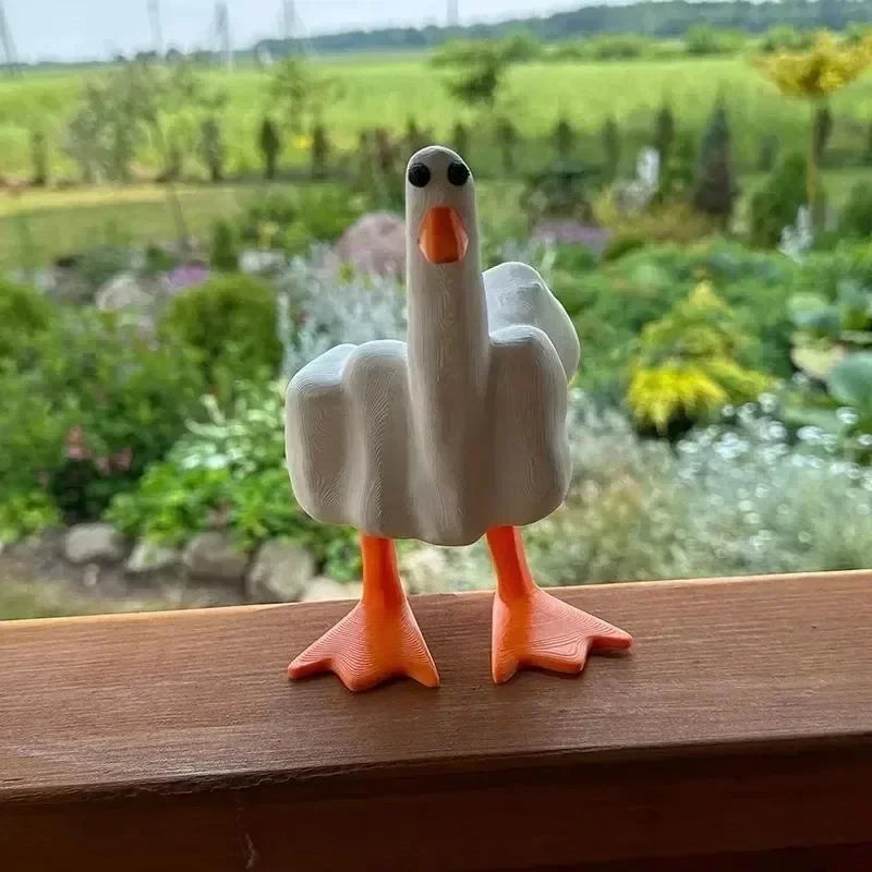 BowLift | Middle Finger Resin Duck Decor