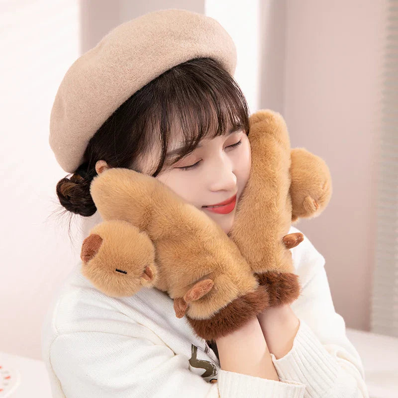 BowLift | Cute Plush Cartoon Animals Soft Warm Gloves