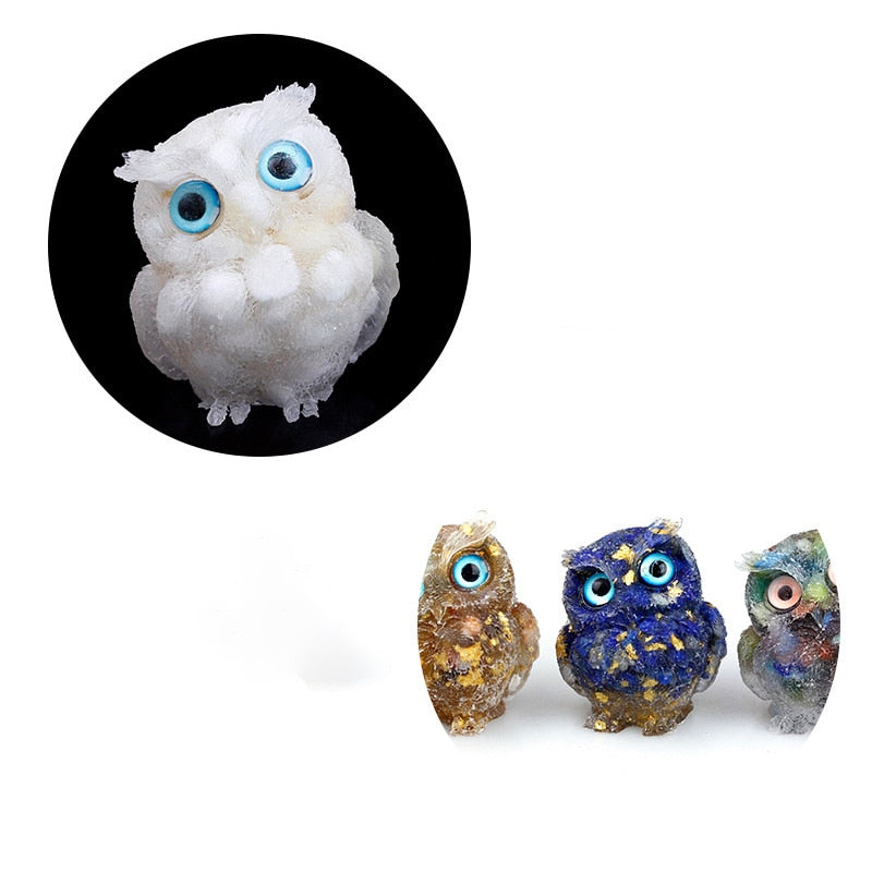 BowLift | Natural Crystal Owl Figurine: Handmade Collector's Item