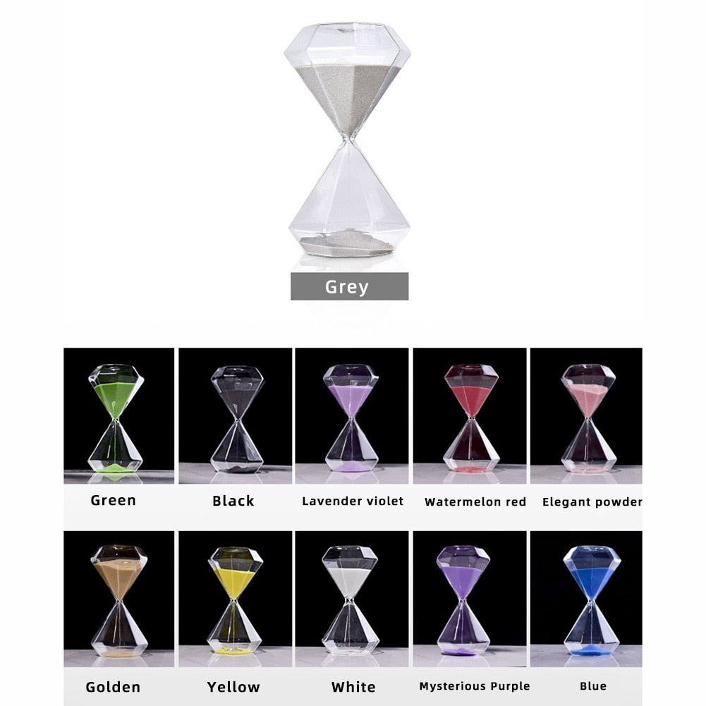 BowLift | 5–60 Minute diamond hourglass, hourglass, hourglass, children's gift, hourglass, home decoration, available in multiple color options