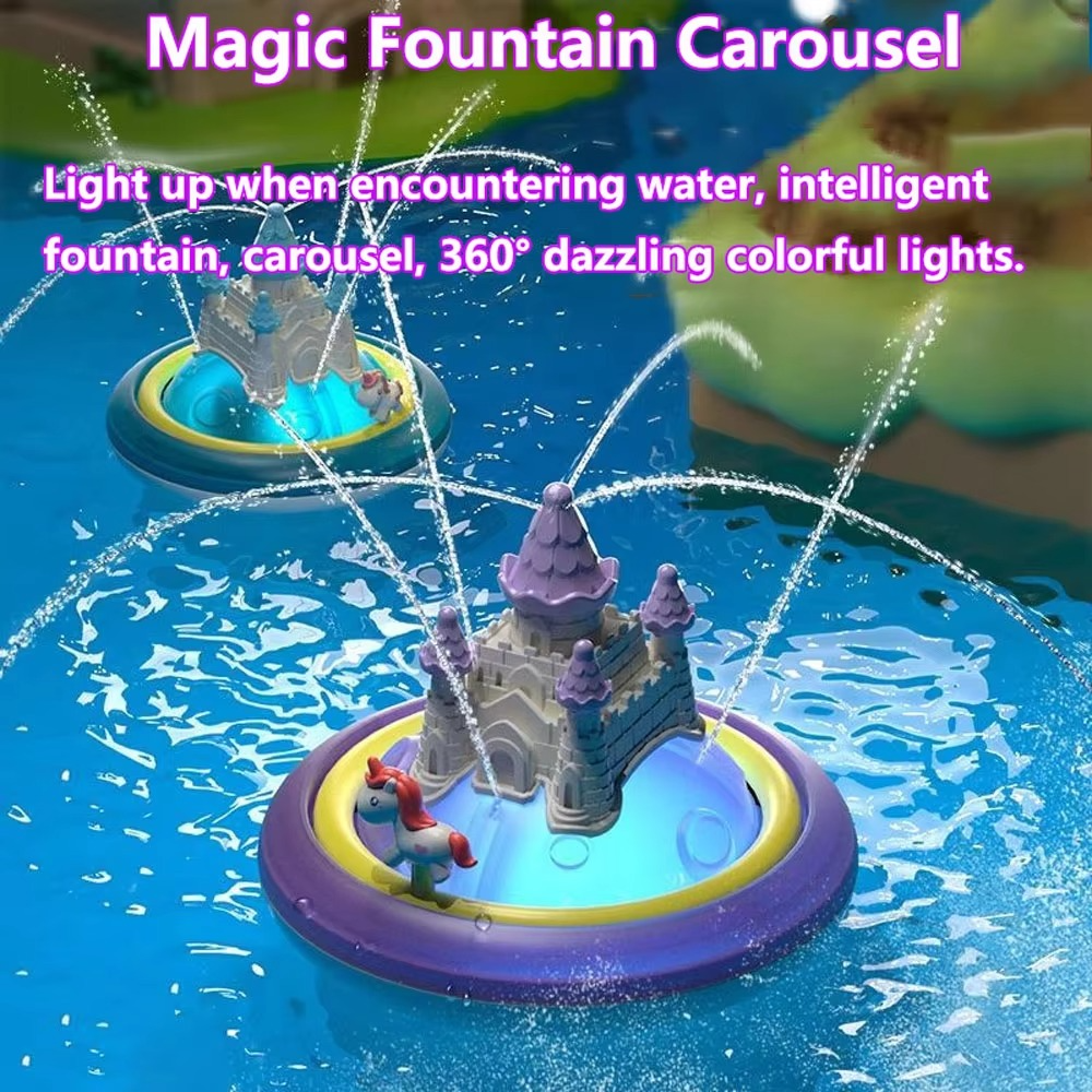 BowLift | LED Light-Up Rotating Water Spray Bath Toy for Kids