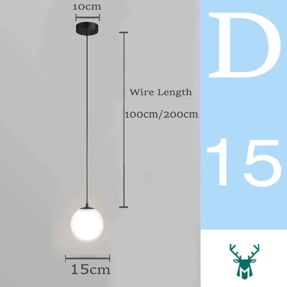 BowLift | Mid-Century Modern Glass Ball Pendant Light