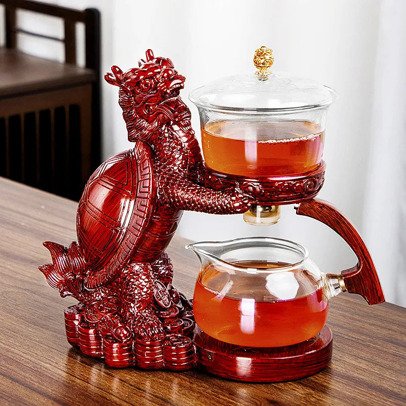 BowLift | Magnetic Flow Kungfu Turtle Dragon Teapot Infuser