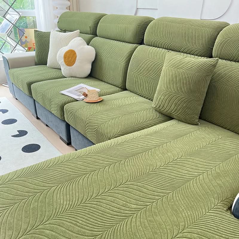 BowLift | PlushSecure - Elegant Jacquard Sofa Cover for Non-Slip Comfort