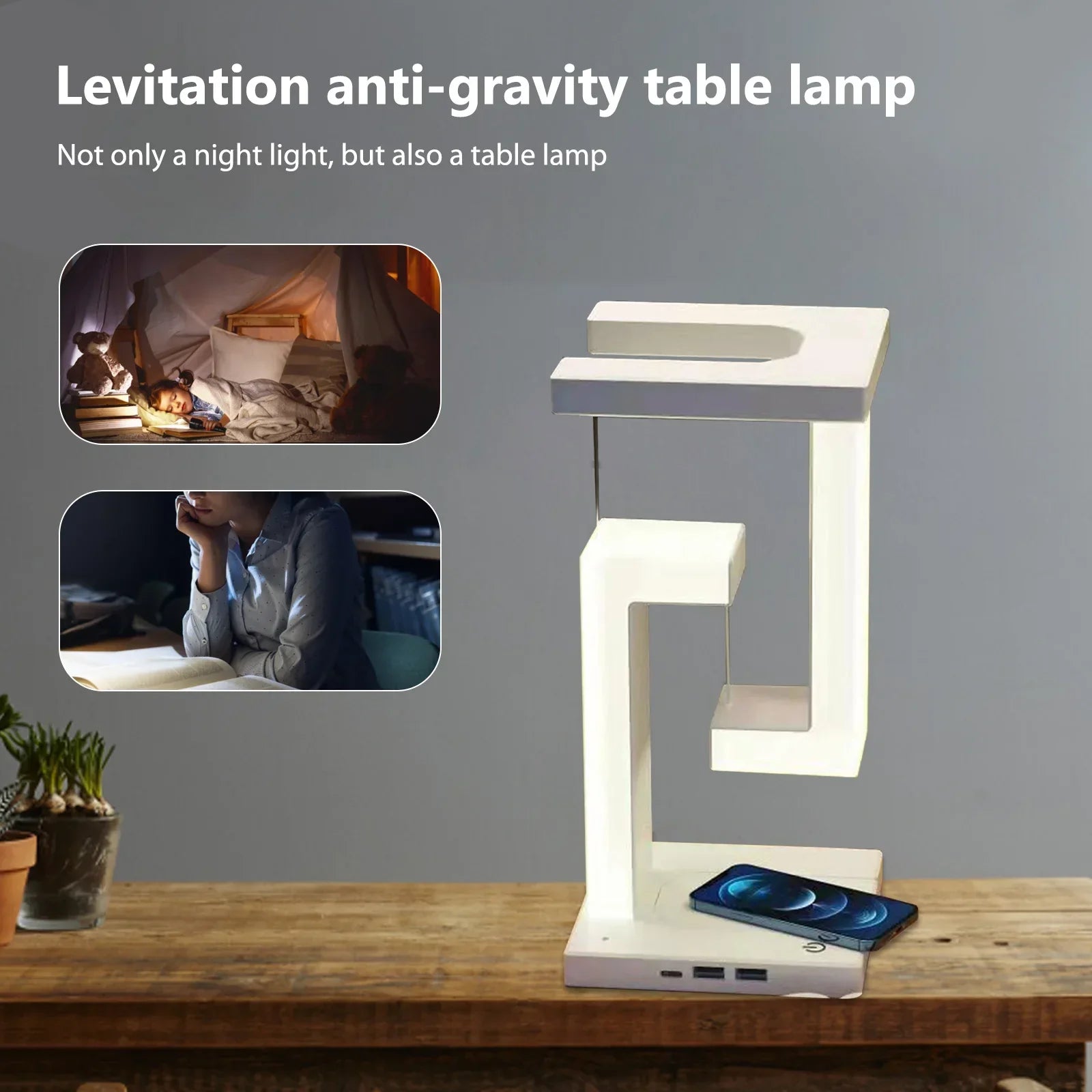 BowLift | Anti Gravity Orbit Wireless Charging Night Lamp