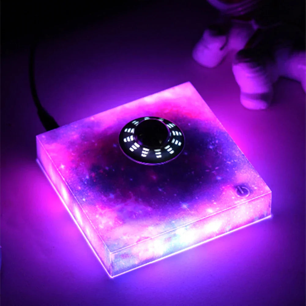 BowLift | Magnetic Levitating Spaceship Rotating LED Night Lamp