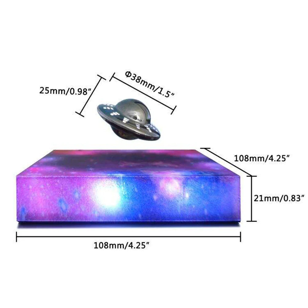 BowLift | Magnetic Levitating Spaceship Rotating LED Night Lamp