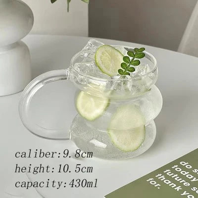 BowLift | Sleek Glass Irregular Bubble Mug