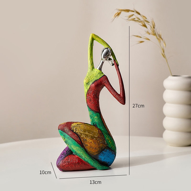 BowLift | Ins Abstract Art Woman Sculpture Figures For Interior Resin Statue Color Modern Home Decor Decorative Figures Gifts