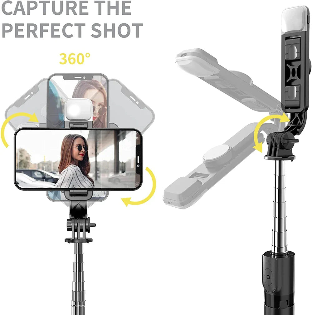BowLift | Bluetooth Selfie Stick Tripod with Fill Light