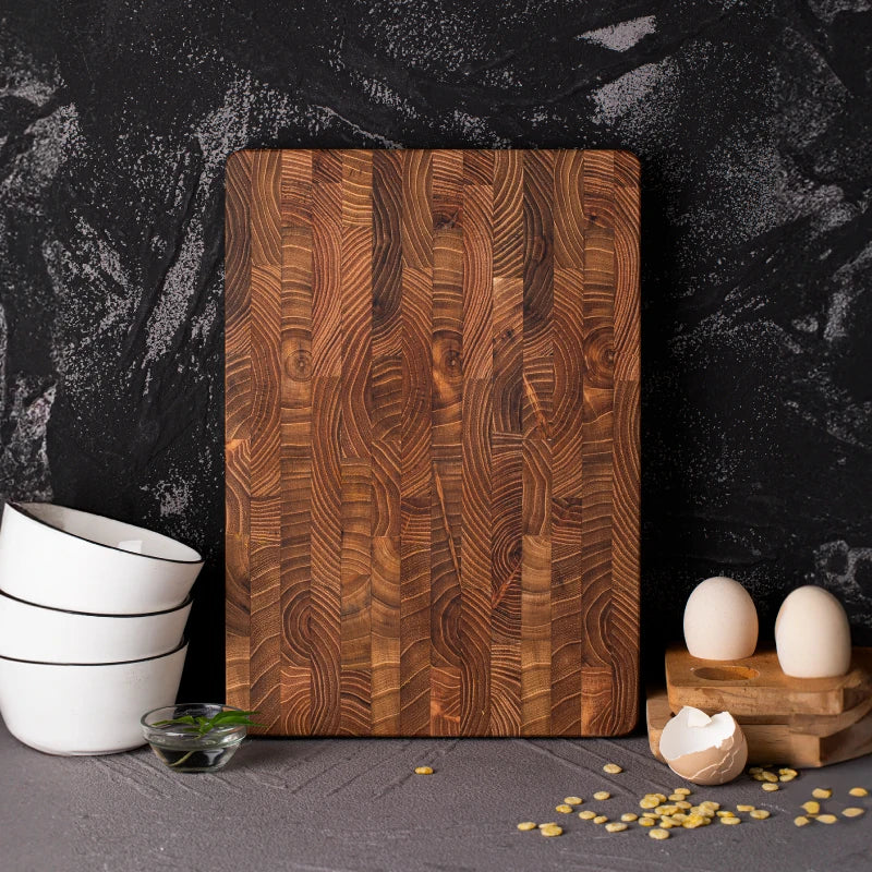 BowLift | Premium Wooden Butcher Block – End Grain Chopping Board for Kitchen & Professional Chefs