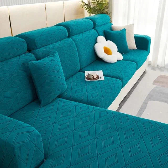 BowLift | SlipBliss - Elegant Jacquard Non-Slip Sofa Cover