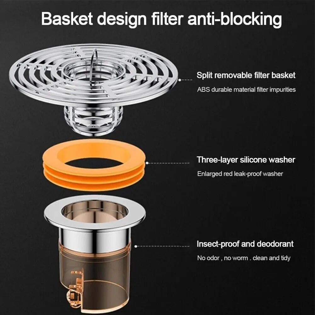BowLift | Magnetic Self-Closing Anti-Odor Bathroom Strainer Cover